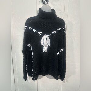 Generation K Black Womens Turtleneck Sweater Size 1X EUC